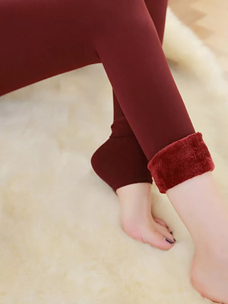 Alexvyan Warm Women (24 to 32 Waist) Thick Fur Lined Fleece Legging Warm  Winter Thermal Soft
