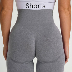 Womens High Waist Gym Leggings/Matching Shorts Seamless Butt Lift - 14 Colors in Leggings & Shorts [BUY 2 GET ONE FREE NOW]